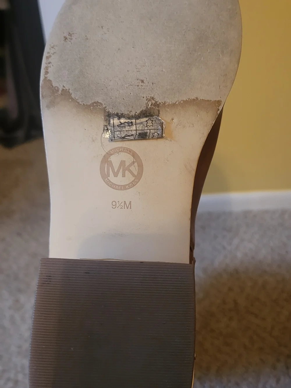 Michael Kors Tall Leather Riding Boots in Cognac Brown